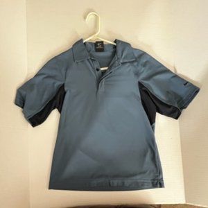 Nike Golf Polo Style Shirt Two-Tone Blue Dri-Fit UV Protection